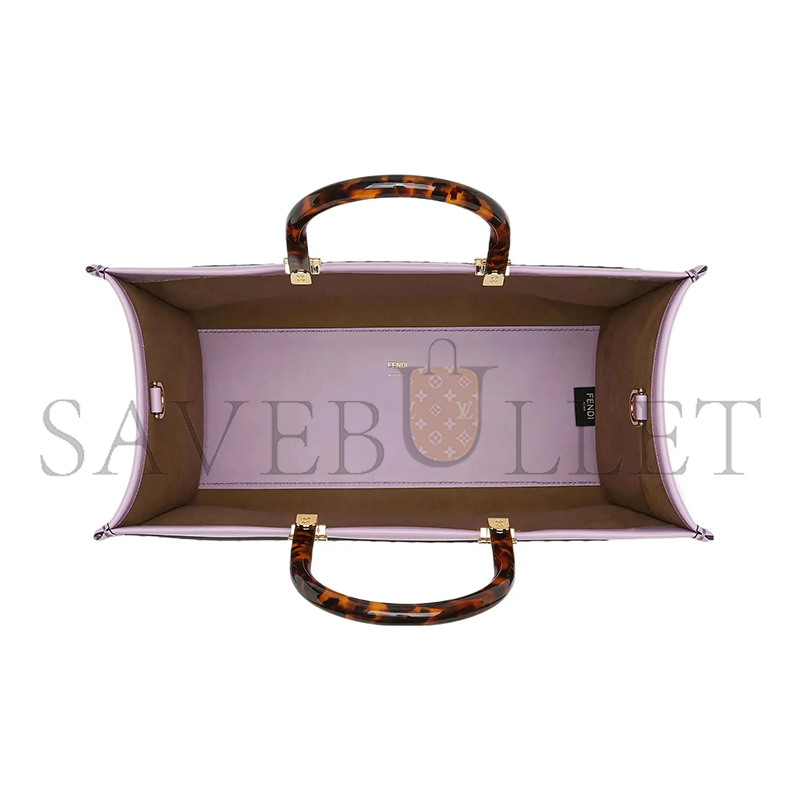 F**di sunshine medium leather tote in purple 8bh386abvlf1hov (35*31*17cm)